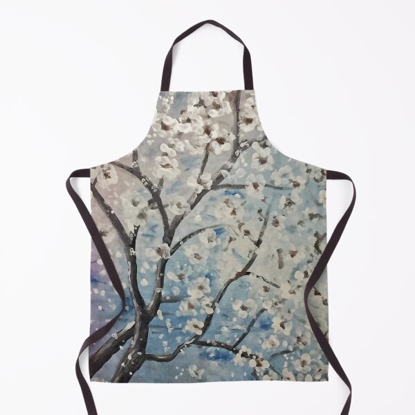 Item preview, White flowering tree watercoloured designed and sold by tahat atakor.