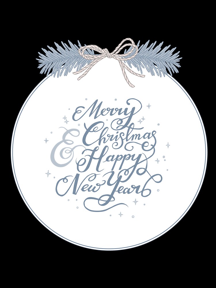 Thumbnail 7 of 7, Oversized T-Shirt, "Merry Christmas & Happy New Year" Typography designed and sold by karolfuldesigns.
