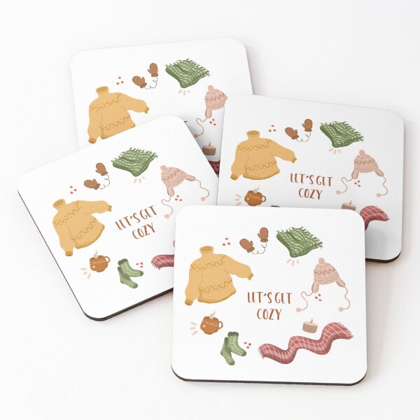 Item preview, Let's get cozy, cute winter illustration designed and sold by Ana Moguš.