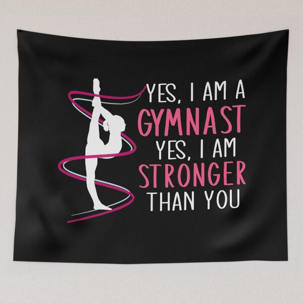 Item preview, Yes, I Am A Gymnast Yes, I Am Stronger Than You Funny Gymnastics Gift designed and sold by TeeDesignsStore.