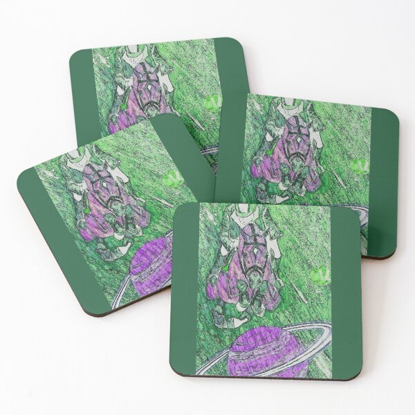 Item preview, Show jumping fantasy green purple painting designed and sold by horseaddicted.