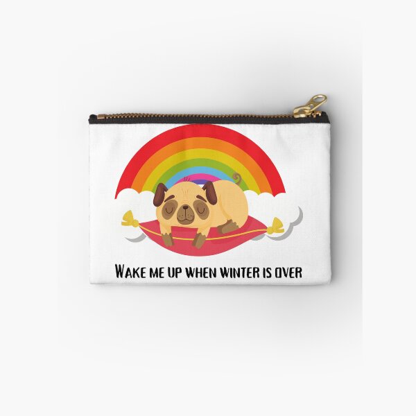 Aperçu de l'œuvre Réveille-moi quand l'hiver est fini chien arc-en-ciel carlin créée et vendue par Socool101.