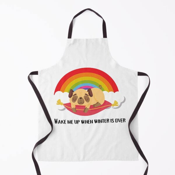Item preview, Wake me up when winter is over pug rainbow dog designed and sold by Socool101.