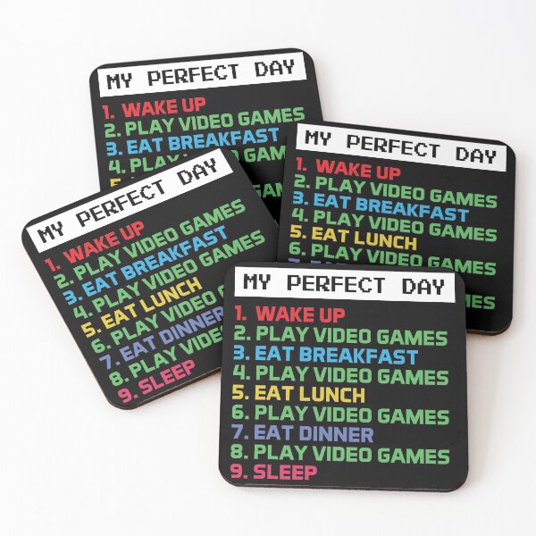 Item preview, Gamers Perfect Day Routine Funny Design designed and sold by mdnrsakib.