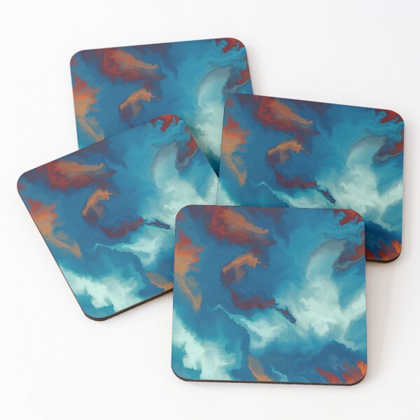 Item preview, ABSTRACT 5-maroon, orange, blue designed and sold by BEATRIZ ABAITUA.