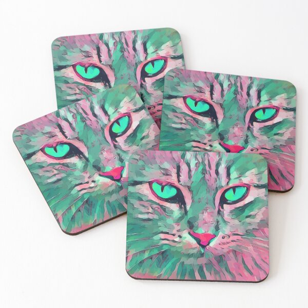 Item preview, Colorful cat painting designed and sold by Rui Valverde.