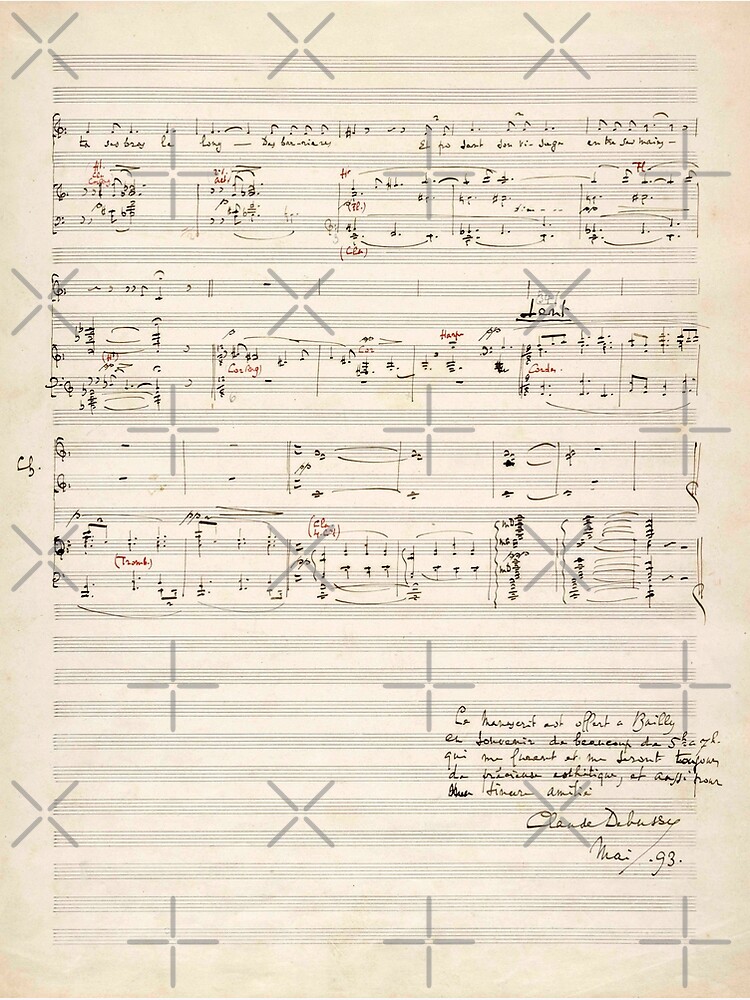 Clair De Lune Handwritten Sheet Music 