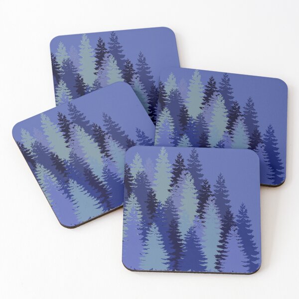 Item preview, Blue Christmas Pine trees designed and sold by DiensDesign.