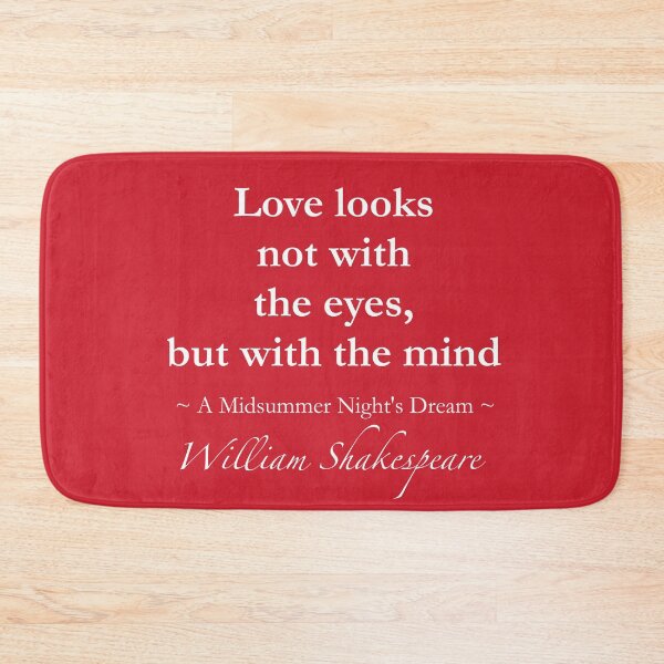 Item preview, William Shakespeare Quote - Love looks not with the eyes, but with the mind - A Midsummer Night's Dream designed and sold by QuotationMark.