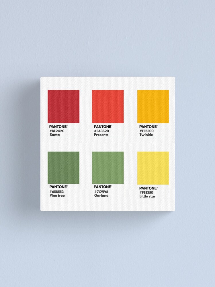 Christmas palette pantone color swatch Canvas Print for Sale by softlycarol