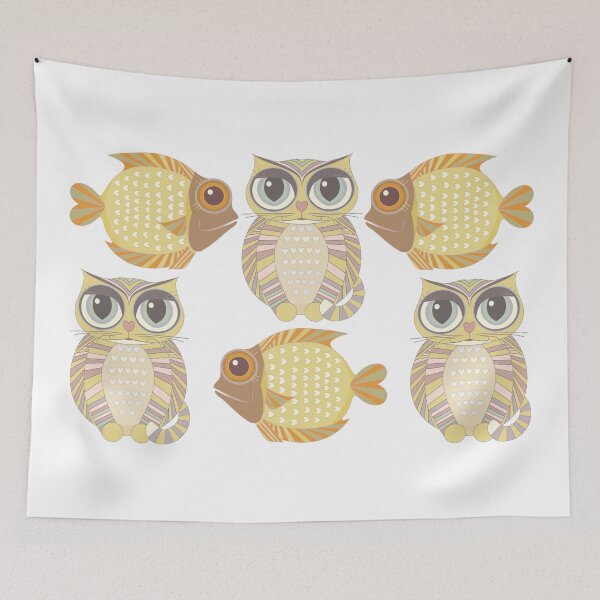 Item preview, Friendly Fish & Big-Eyed Cats designed and sold by Jean Gregory Evans.