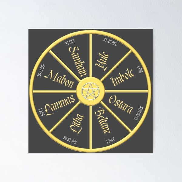 Item preview, Wiccan/Pagan Wheel of the Year designed and sold by Prints4Pagans.