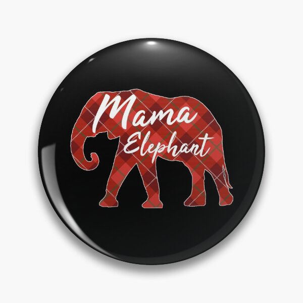 Item preview, Mama Elephant - Plaid Elephant pattern designed and sold by BasicWear.