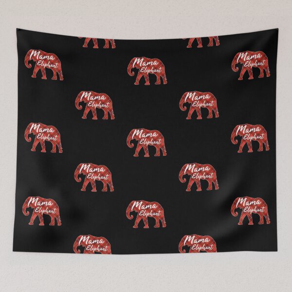 Item preview, Mama Elephant - Plaid Elephant pattern designed and sold by BasicWear.