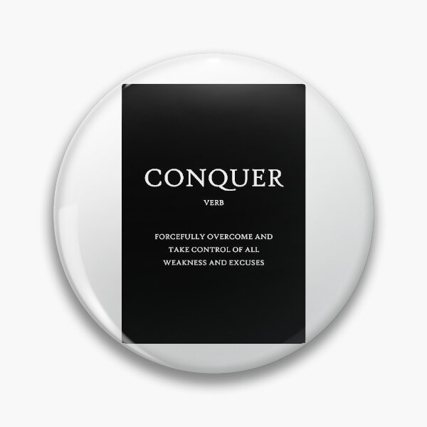 Item preview, Conquer Quote Art Design Inspirational Motivation designed and sold by vividpixelusa.