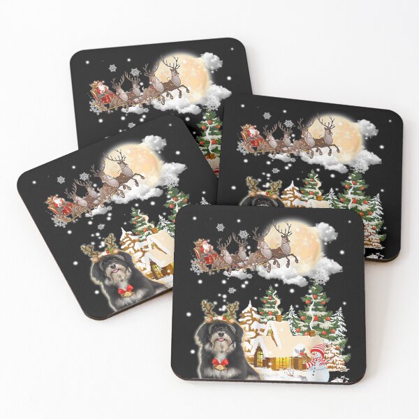 Item preview, Funny Havanese Christmas Dog Santa Sleigh Reindeer designed and sold by MarcelaSoto.