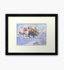 Lámina enmarcada La citta 'mongolfiera