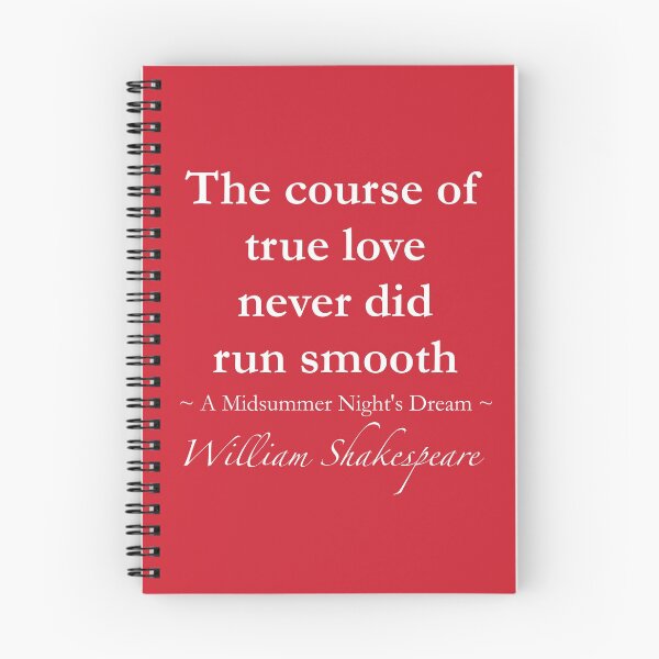 Item preview, Cita de William Shakespeare - El curso del amor verdadero nunca transcurrió sin problemas - El sueño de una noche de verano designed and sold by QuotationMark.