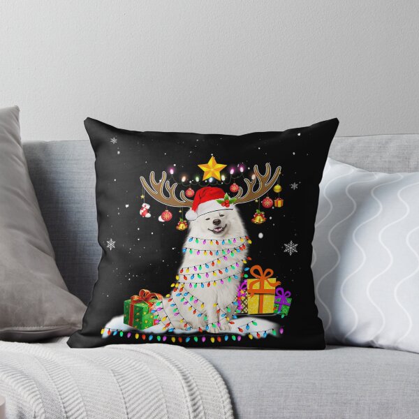 Item preview, Funny Samoyed Dog Christmas Tee Reindeer Christmas Lights designed and sold by MarcelaSoto.