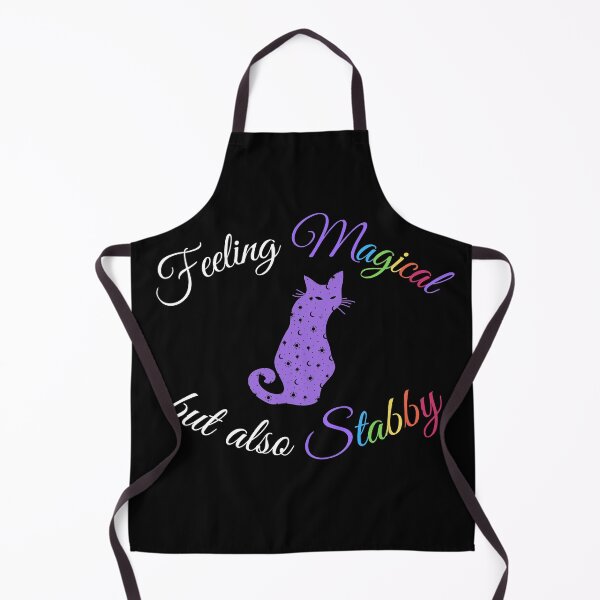Item preview, Feeling Magical But Also Stabby Funny Rainbow Cat LGBT Pride Awareness designed and sold by Cosmic Dust.