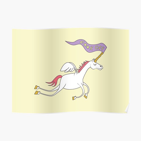 The Discreet Eff-off Unicorn Poster