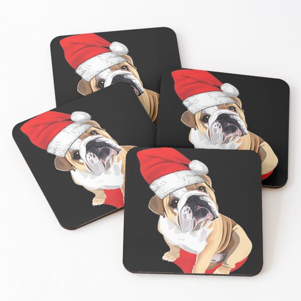 Item preview, English Bulldog Christmas Day Santa Hat Animal Lovers designed and sold by MagicJohnson22.