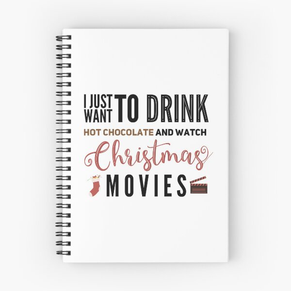 Aperçu de l'œuvre je veux juste boire du chocolat chaud et regarder des films de noël créée et vendue par BCCOLLECTION.