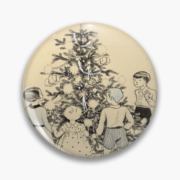 Item preview, Escena de árbol de Navidad vintage designed and sold by hashnan21.