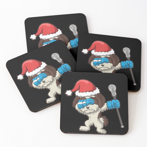 Item preview, Lacrosse Dabbing Shih Tzu Dog LAX Christmas Sports designed and sold by MarcelaSoto.
