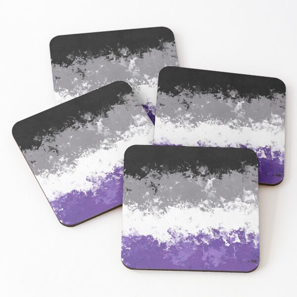 Item preview, Asexual Pride Flag Splatter Print designed and sold by Quinn-Draws.