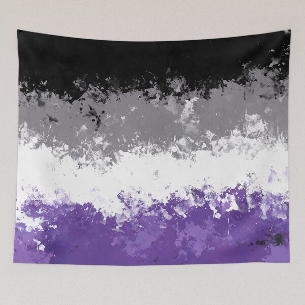Item preview, Asexual Pride Flag Splatter Print designed and sold by Quinn-Draws.