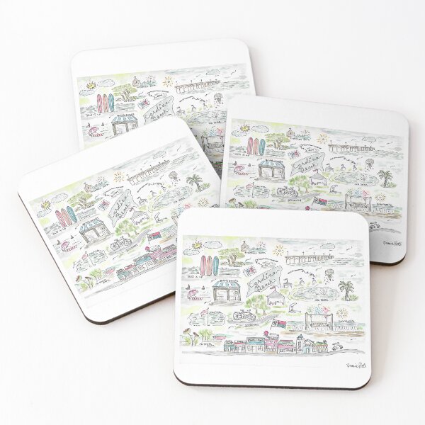 Item preview, Carolina Beach, North Carolina, watercolor, Britts, Coast, Beach, Southern designed and sold by CleverlyInspired.