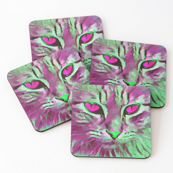 Item preview, Colorful cat painting designed and sold by Rui Valverde.