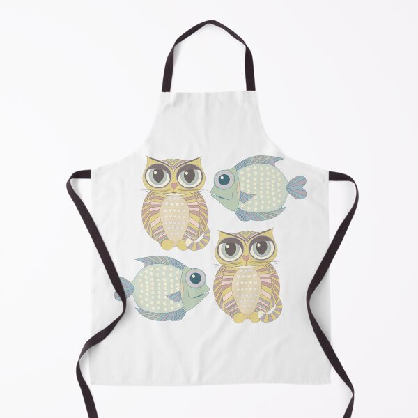 Item preview, Big-Eyed Cat With Fish Blue designed and sold by Jean Gregory Evans.