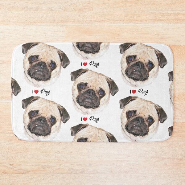 Item preview, I Love Pugs - Cute Pug Dog designed and sold by BijouArt.