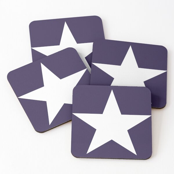Item preview, Single WHITE STAR on a NAVY BLUE Background designed and sold by RachelMacht.