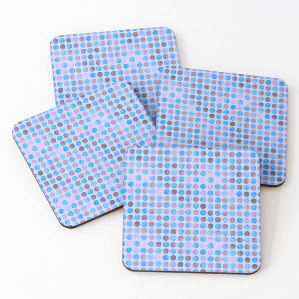 Item preview, Blue Black Grey Dots Pattern designed and sold by EmiHano.