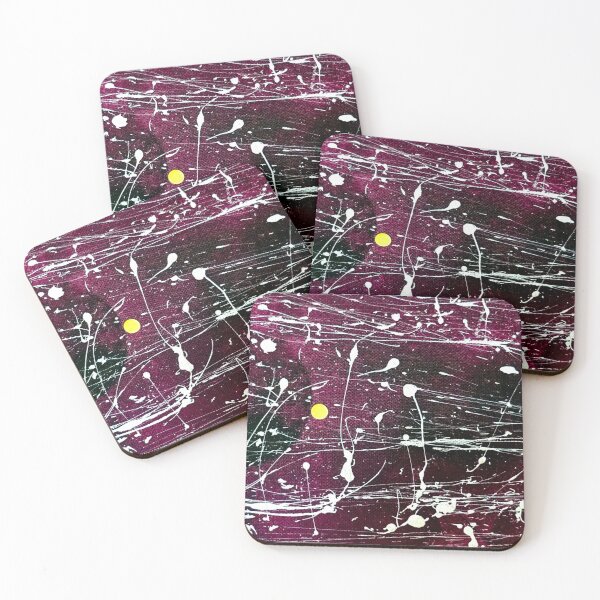 Item preview, MIXED MEDIA - PAINTING - ABSTRACT - YELLOW - PURPLE- HANDMADE - DECORATION designed and sold by Tropical Blood.