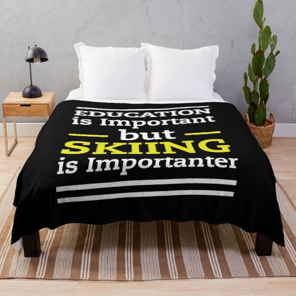 Item preview, black funny shirt education vs skiing for skiing lovers designed and sold by Troy  G Perez.