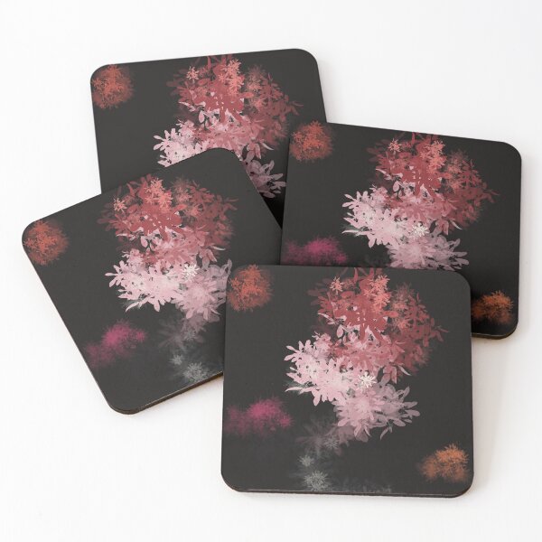 Item preview, Beautiful floral out of darkness - warm colors on black background designed and sold by Redinsart.