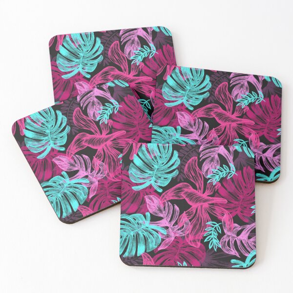 Item preview, Leaf Pattern Pink Green and Purple Pattern designed and sold by 30-Merch.