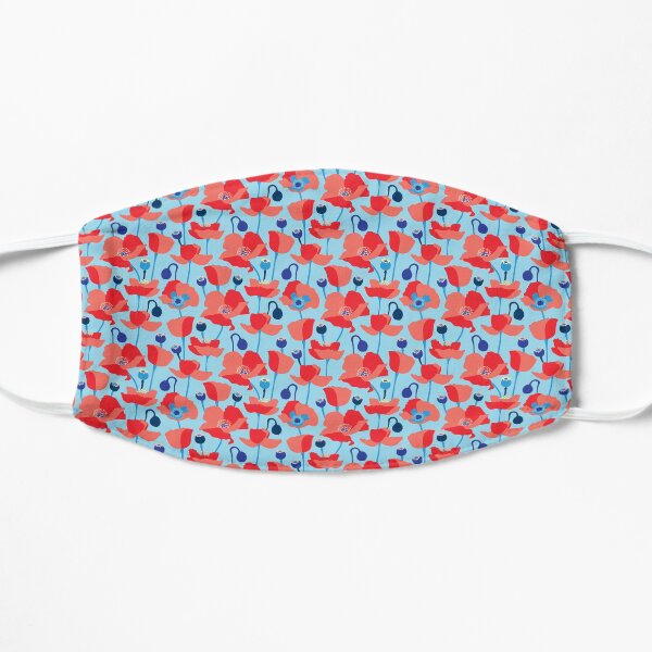Poppy Field Blue Mask
