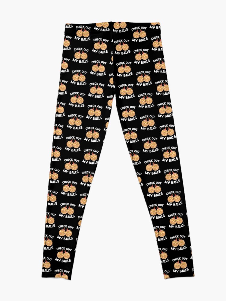 Check Out My Balls - Funny Christmas Joke Leggings for Sale by roxy7922