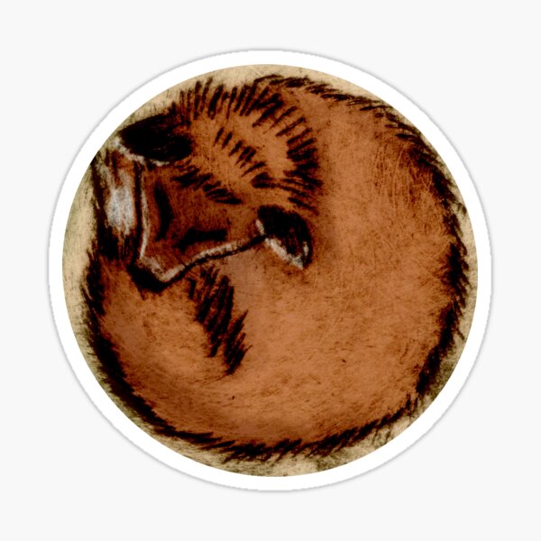 Sleeping Fox Sticker