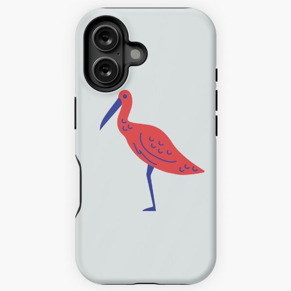 flamingo art and drawing on a gray surface iPhone Tough Case
