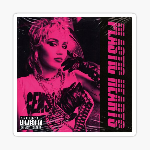 Miley Plastic Hearts Sticker