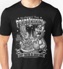 Tasty Fried Chicken- Black and White version Slim Fit T-Shirt