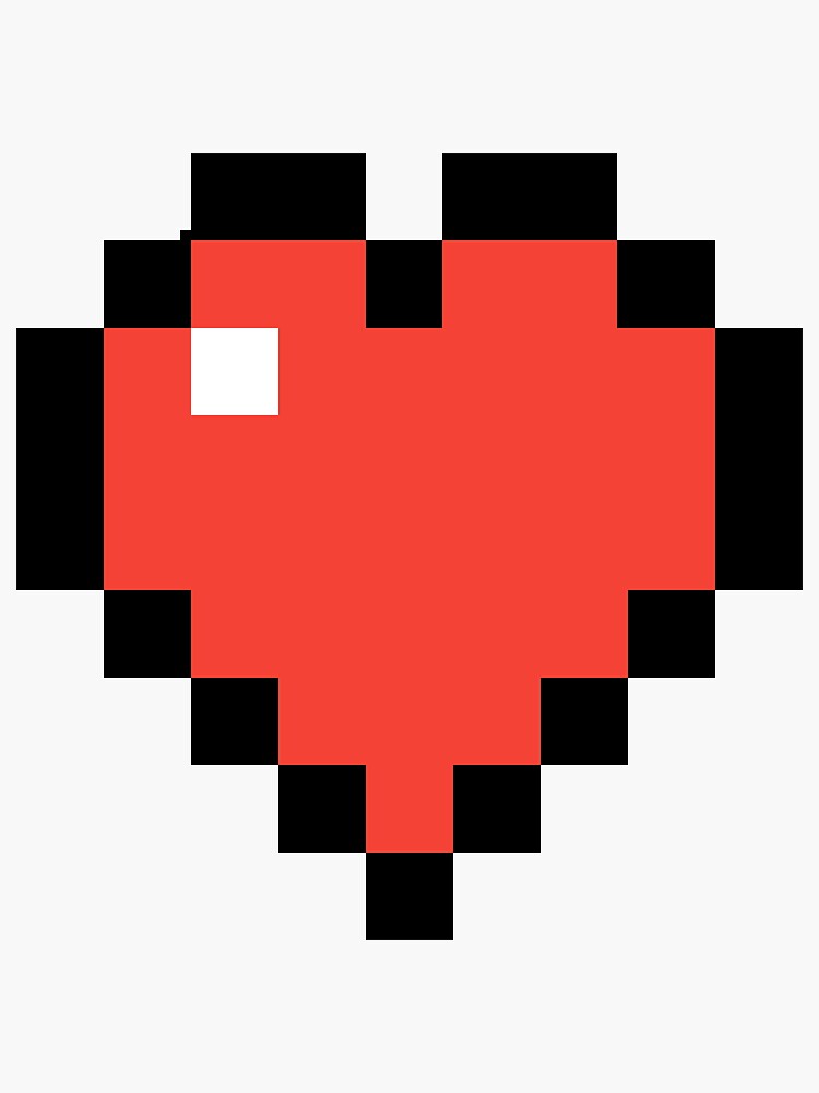 minecraft heart made from blockblock