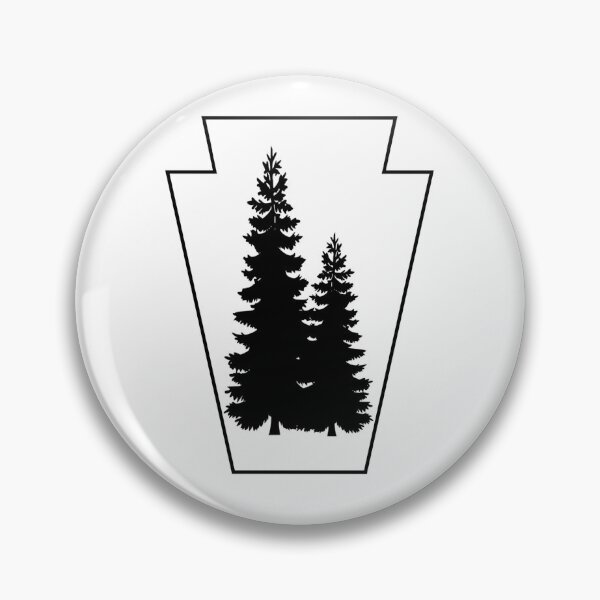 Item preview, Large Keystone with Pinetree designed and sold by Broken Antler Designs .