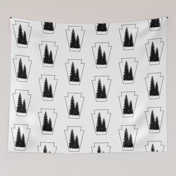 Item preview, Large Keystone with Pinetree designed and sold by Broken Antler Designs .